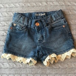 Cat & Jack Denim Embroidered Shorts 2T